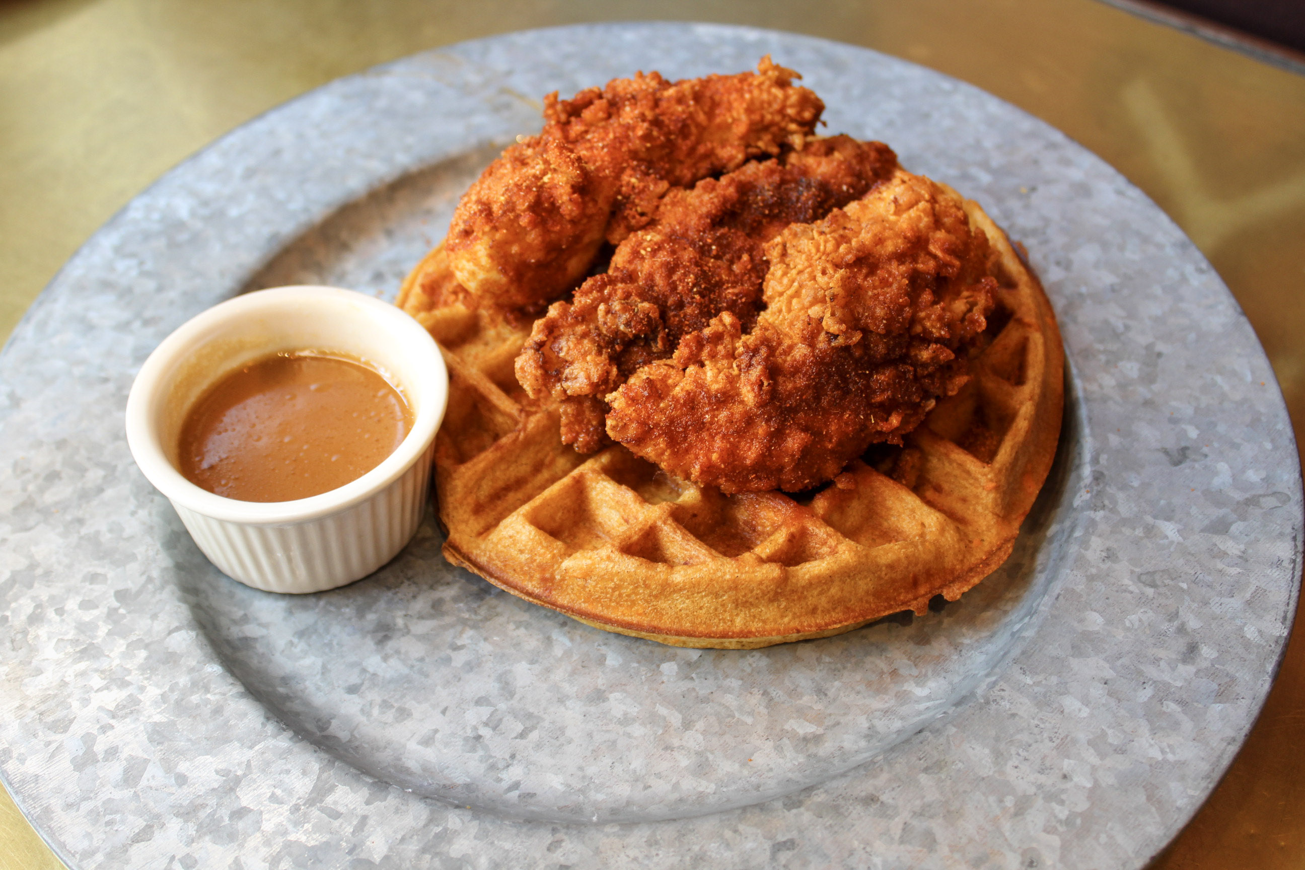 Chicken and Sweet Potato Waffles